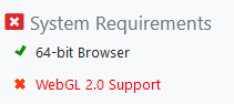 Missing System Requirements Missing System Requirements